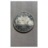 1963 CANADA SILVER DOLLAR