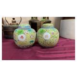 2 MATCHING ASIAN GINGER JARS