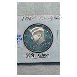 1996-S 90% SILVER KENNEDY HALF DOLLAR