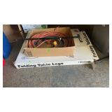 FOLDING TABLE LEGS & GROUP OF EXTENSION CORDS