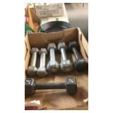 3 SETS OF DUMBBELLS