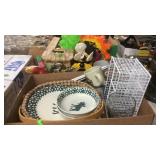 2 BX W/ PARTY DECOR & STONEWARE