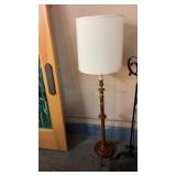 WOOD BASED ANTIQUE FLOOR LAMP