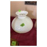 WHITE HOB NAIL LAMPSHADE