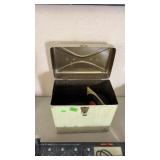 TIN BOX W/ MISC 45 RPM RECORDS