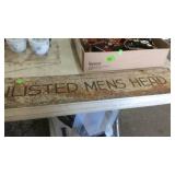 ENLISTED MENS HEAD 2 SIDED METAL SIGN