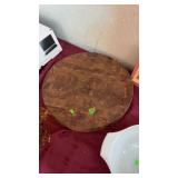 ROUND WOOD CUTTING BOARD, 18' DIA