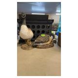 2 GOOSE FIGURINES