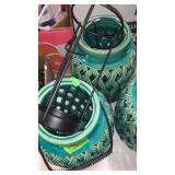 3 MATCHING CANDLE LANTERNS