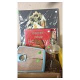 VINTAGE SCALE, OIL LAMP, POSTERS & MISC