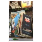 BOX OF ROAD MAPS