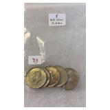 5 KENNEDY HALF DOLLARS