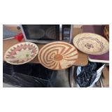 3 NATIVE WOVEN BASKETS