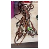 BRIDLE, 2 HEAD STALLS & BITS