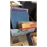 CIGAR BOX W/ STAMPS & STAMP ALBUMS