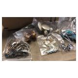 BX OF ASSORTED EARRINGS , SOME CLIP ONS