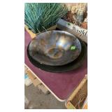 2 LARGE GLASS BOWLS