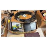 BX W/ CABLE, DVD STORAGE CASES, SEAT COVERS & MISC