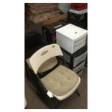 2 FOLDING CHAIRS & 2 DRAWER ORGANIZERS