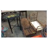 TRAY TOP TABLE & DOLL BED & SWING