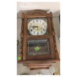 VINTAGE ENSONIA 855 CHIME PENDULUM WALL CLOCK