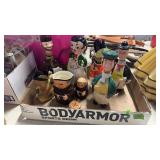 GROUP OF LIQUOR BOTTLES, TOBY MUGS