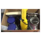 BX W/ TROUBLE LIGHT, JARS OF HARDWARE, PEGBOARD