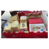 TOTE OF INTERNATIONAL SANTA CLAUS FIGURINES,