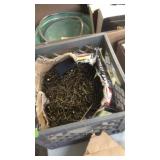 CRATE W/ CEMENT COAT NAILS