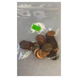 50 WHEAT PENNIES