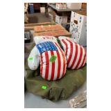 USA BOXING GLOVES & GREEN CANVAS BAG