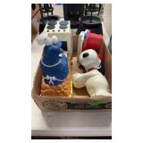 SNOOPY, COOKIE MONSTER ALARM CLOCK & VIEW MASTER