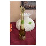 FENTON GREEN HOB NAIL BUD VASE
