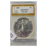 1987 PGA MS70 SILVER EAGLE
