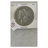 1884-S MORGAN SILVER DOLLAR