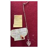 14KT GOLD FILLED RUBY & DIAMOND PENDANT & 18K GOLD