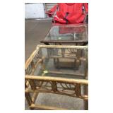 2 GLASS TOP TABLES