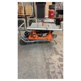 RIDIGID FOLDING TABLE SAW ON STAND