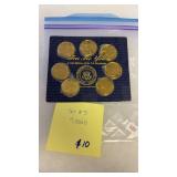 SET OF 7 PRESIDENTIAL ONE DOLLAR COINS