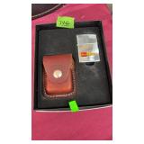 LES SCHWAB ZIPPO LIGHTS & HOLSTER