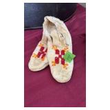 PR OF BEADED MOCASSINS