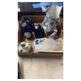 BX W/ BLUE CERAMIC ITEMS-BLUE INUSLATORS, ROYAL