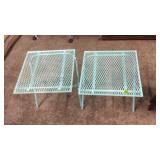 2 METAL PATIO SIDE TABLES