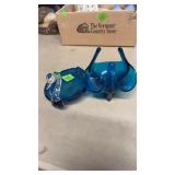 2 PC OF BLUE GLASSWARE W/ SWAN