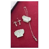 925 CROSS, EARRINGS, MEXICAN NECKLACE
