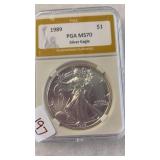 1989 PGA MS70 SILVER EAGLE