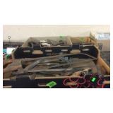 3 BOXES OF TOOLS W. SAW, HAMMERS, ETC