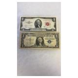 1953C SERIES JEFFERSON TWO DOLLAR RED LABEL
