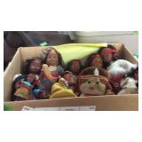 9 NATIVE AMERICAN SKOOKUM DOLLS