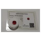 RUBY COLOR 5.5CT CUSHION SOLITARE W/ CERT